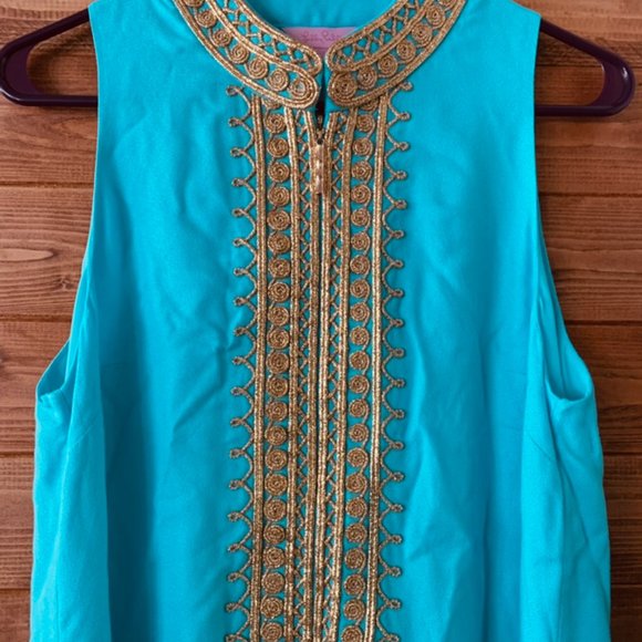 Lilly Pulitzer Blue Ibiza Jane Shift Casual Dress Size 6 - Picture 3 of 4